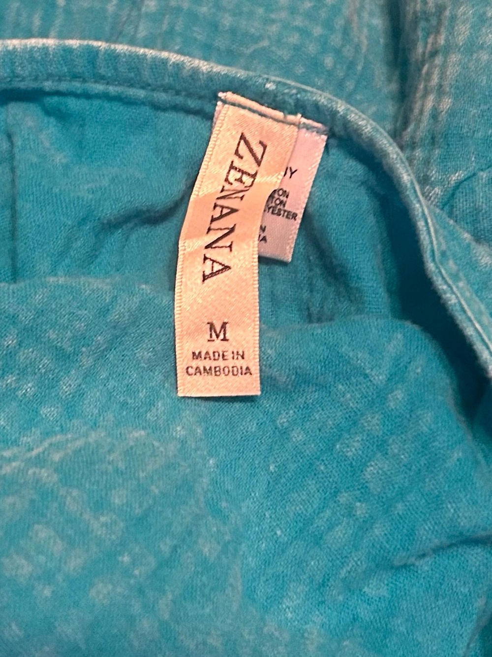 Zenana Outfitters Turquoise Strappy Wide-Leg Jumpsuit PTP 19 L 56 - Picture 3 of 4